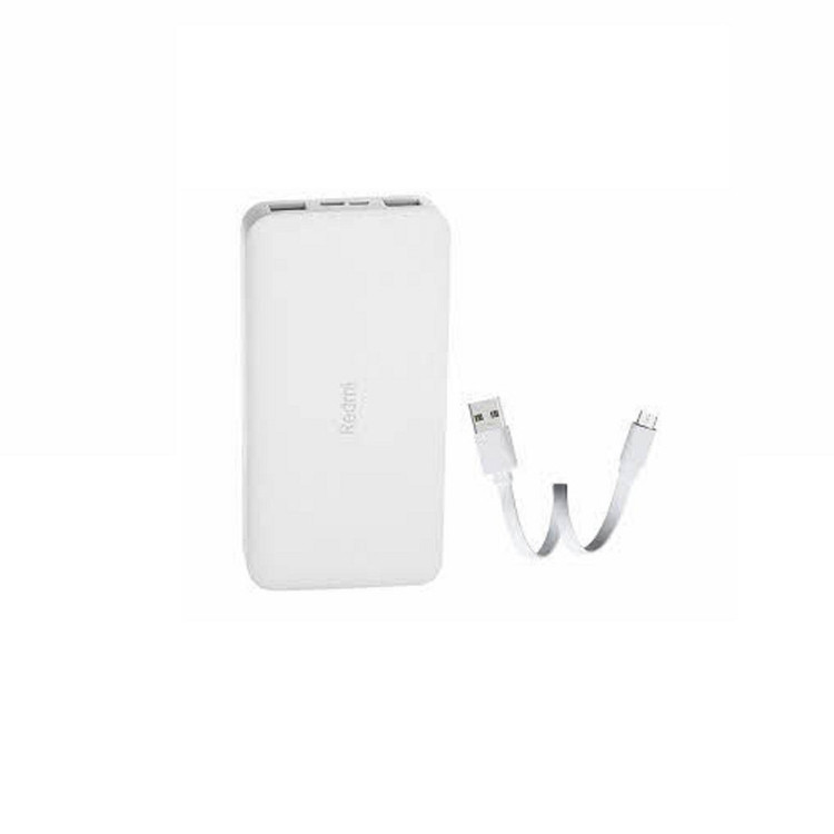 پاوربانک 10 وات شیائومی مدل Redmi ظرفیت 10000 میلی آمپر ساعت به همراه کابل تبدیل microUSB
