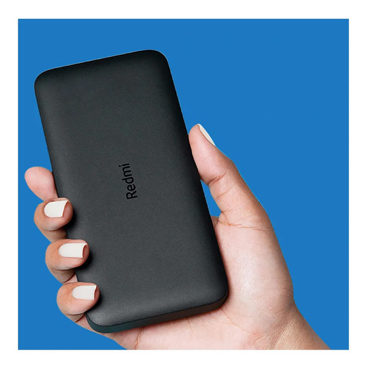 پاوربانک 10 وات شیائومی مدل Redmi ظرفیت 10000 میلی آمپر ساعت به همراه کابل تبدیل microUSB