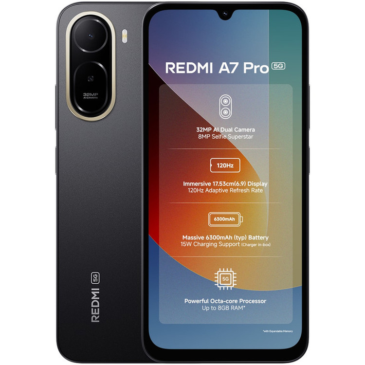 گوشی موبایل شیائومی مدل Redmi A7 Pro 5G ظرفیت 64 گیگابایت و رم 4 گیگابایت